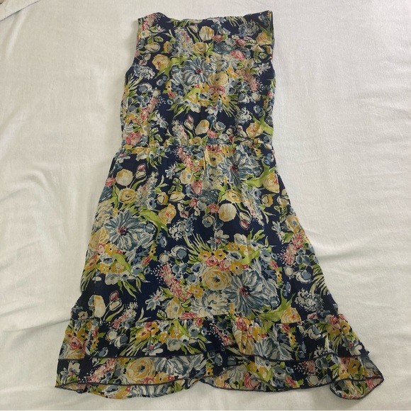 Old Navy Floral Print Midi  Drees Sleeveles Multicolor V Neck Sz XL - Picture 12 of 16